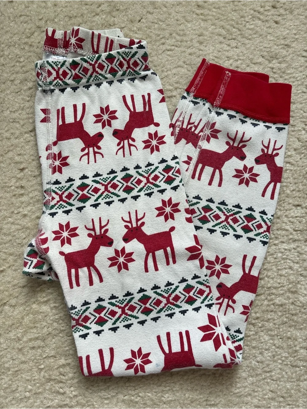Size 8 Hanna Andersson Christmas Reindeer Pajama Set